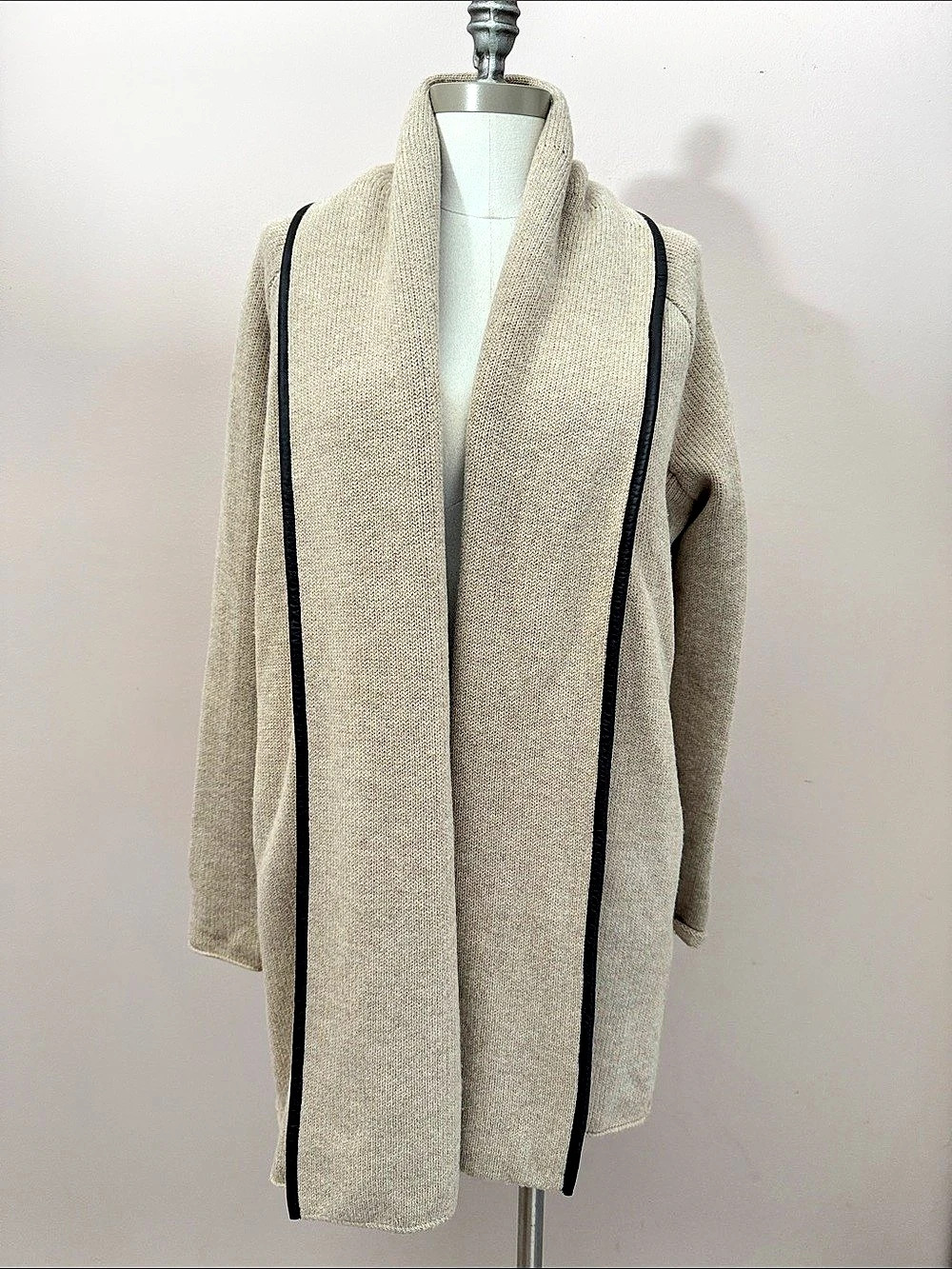 Vince yak wool blend Shawl Collar Cardigan in Beige Size Small